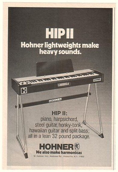 1976 Hohner HIP II Piano Guitar etc Keyboard Print Ad