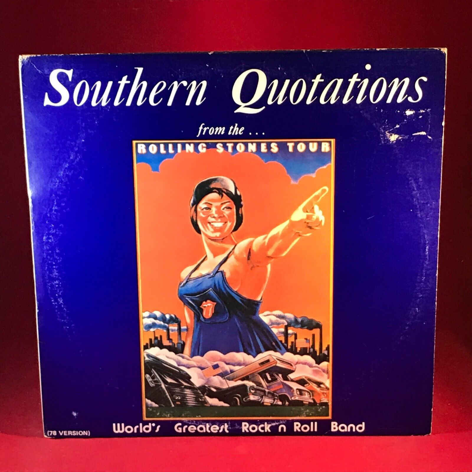 ROLLING STONES Southern Quotations 1978 USA Double Red Blue Vinyl LP Mick Jagger