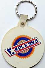 Vintage Keychain KPLX 99.5 Texas Country Music Station Channel White Plastic 331 picture