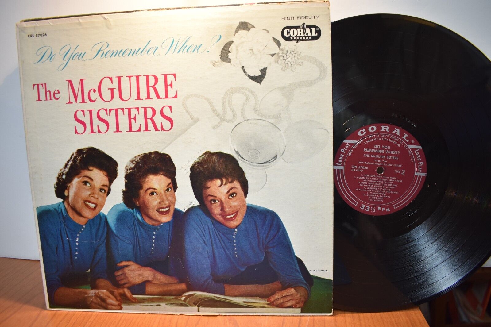 McGuire Sisters Do You Remember When? LP Coral CRL 57026 Mono
