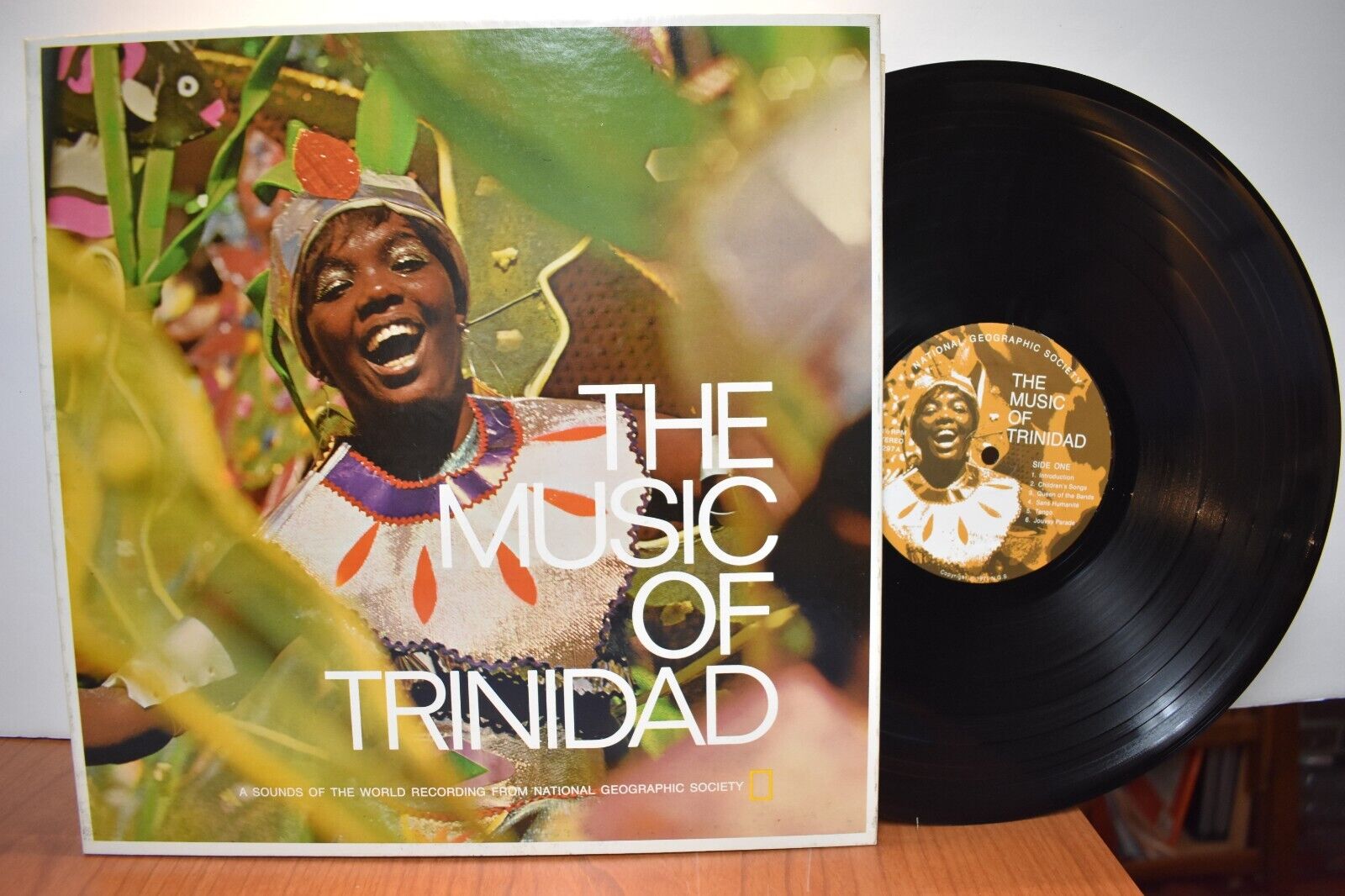 National Geographic Society Music of Trinidad LP 3297 Stereo GF with booklet
