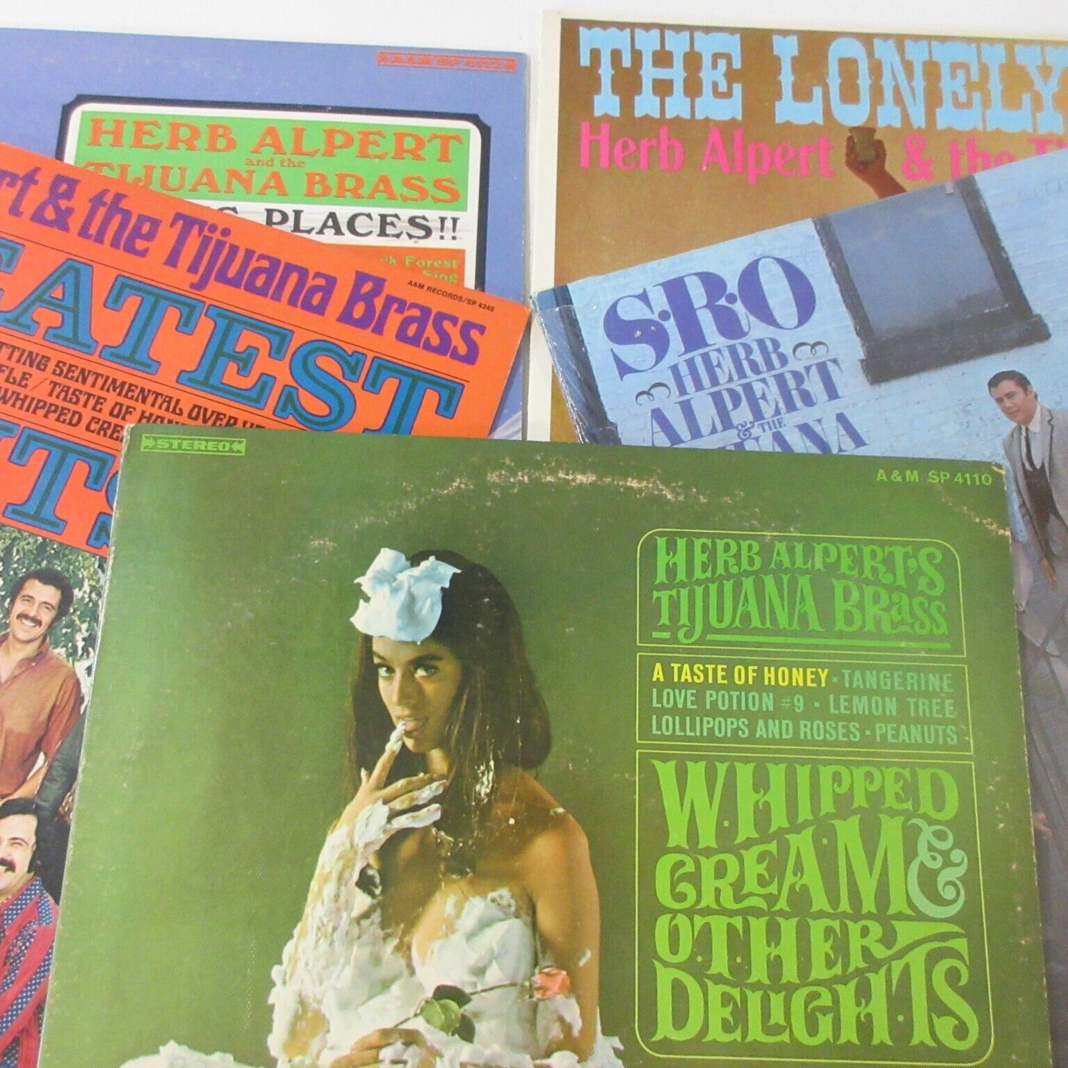 Herb Alpert Tijuana Brass Whipped Cream Hits LP Vinyl Records Vintage Lot of 5