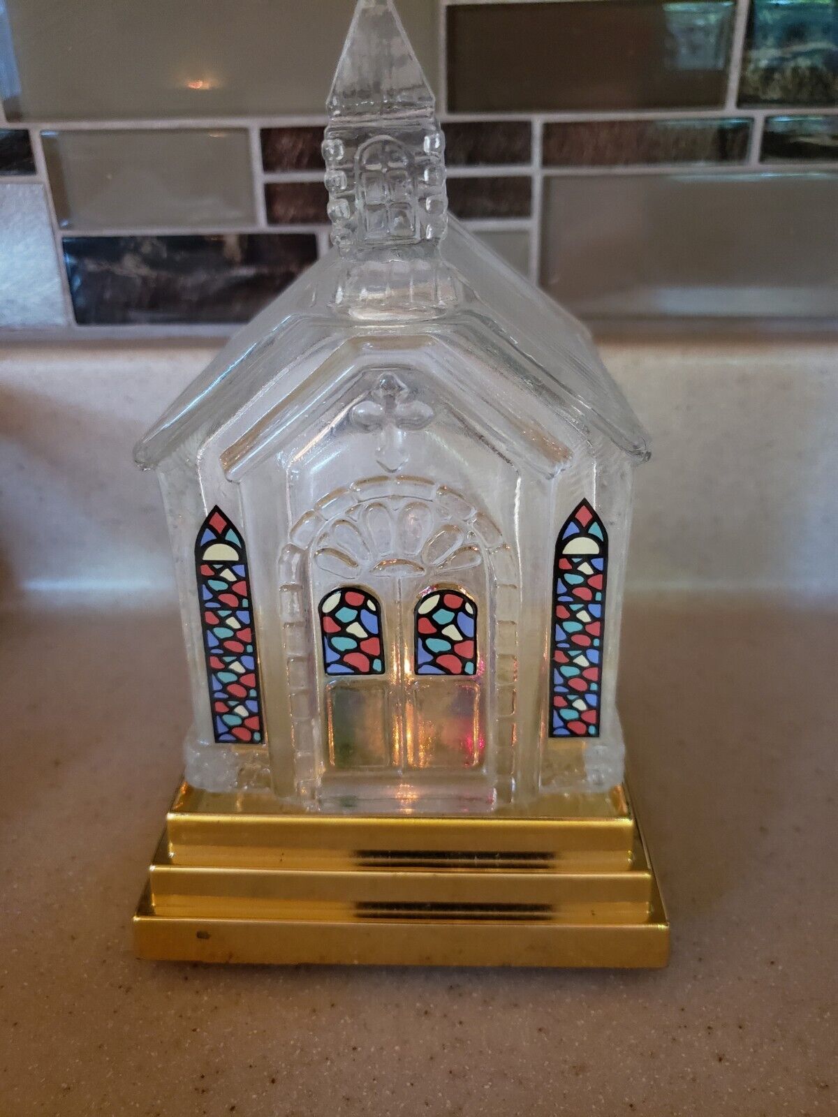 Vintage Christmas Accents Lighted Musical Church