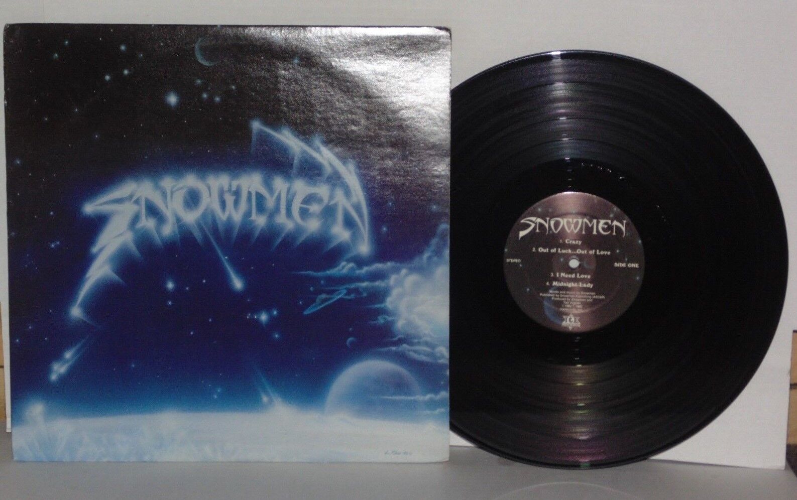 SNOWMEN LP VG+ Plays Well 1982 Ice Records Vinyl Hard Rock AOR Metal