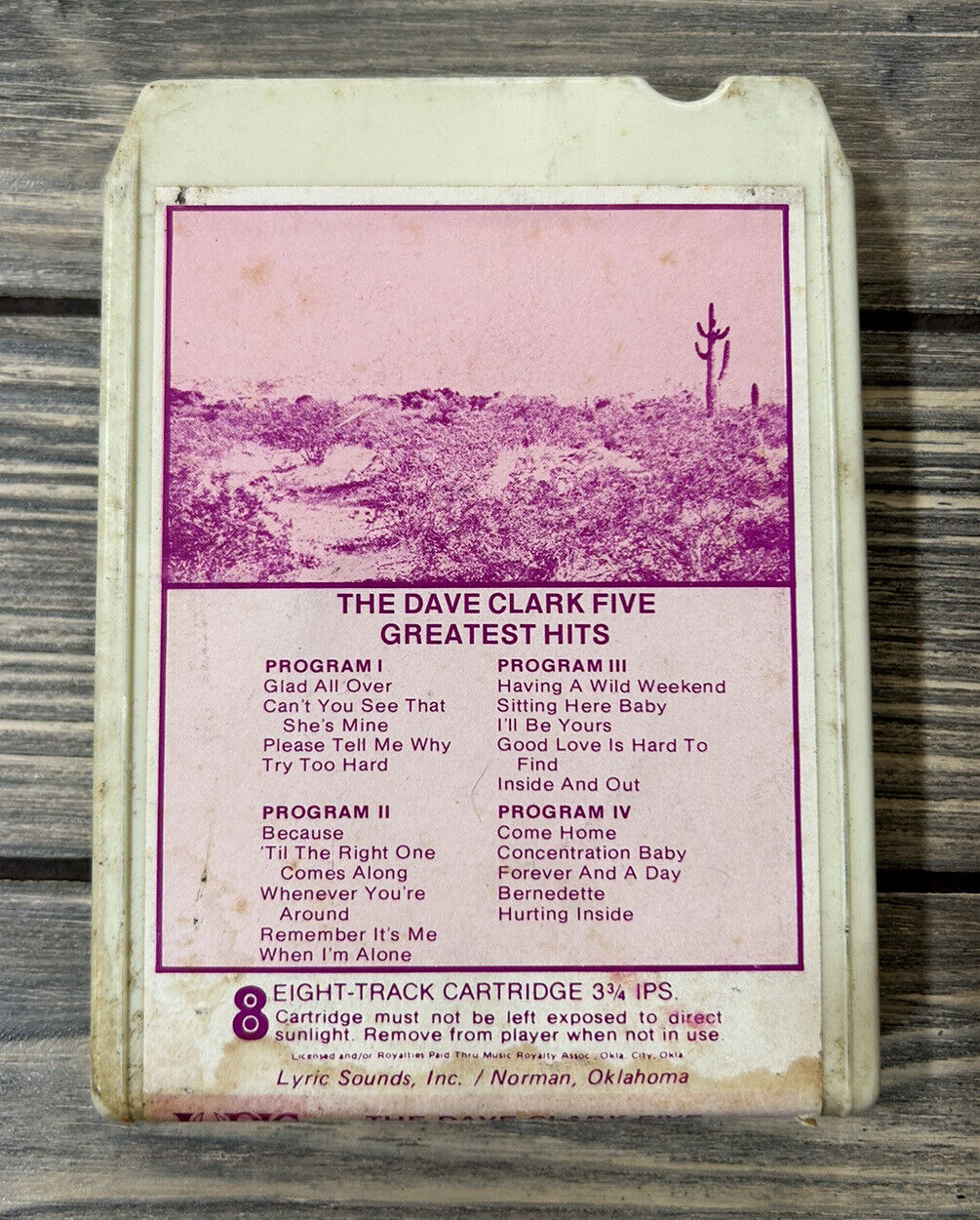 Vintage The Dave Clark Five Greatest Hits 8 Track Cartridge