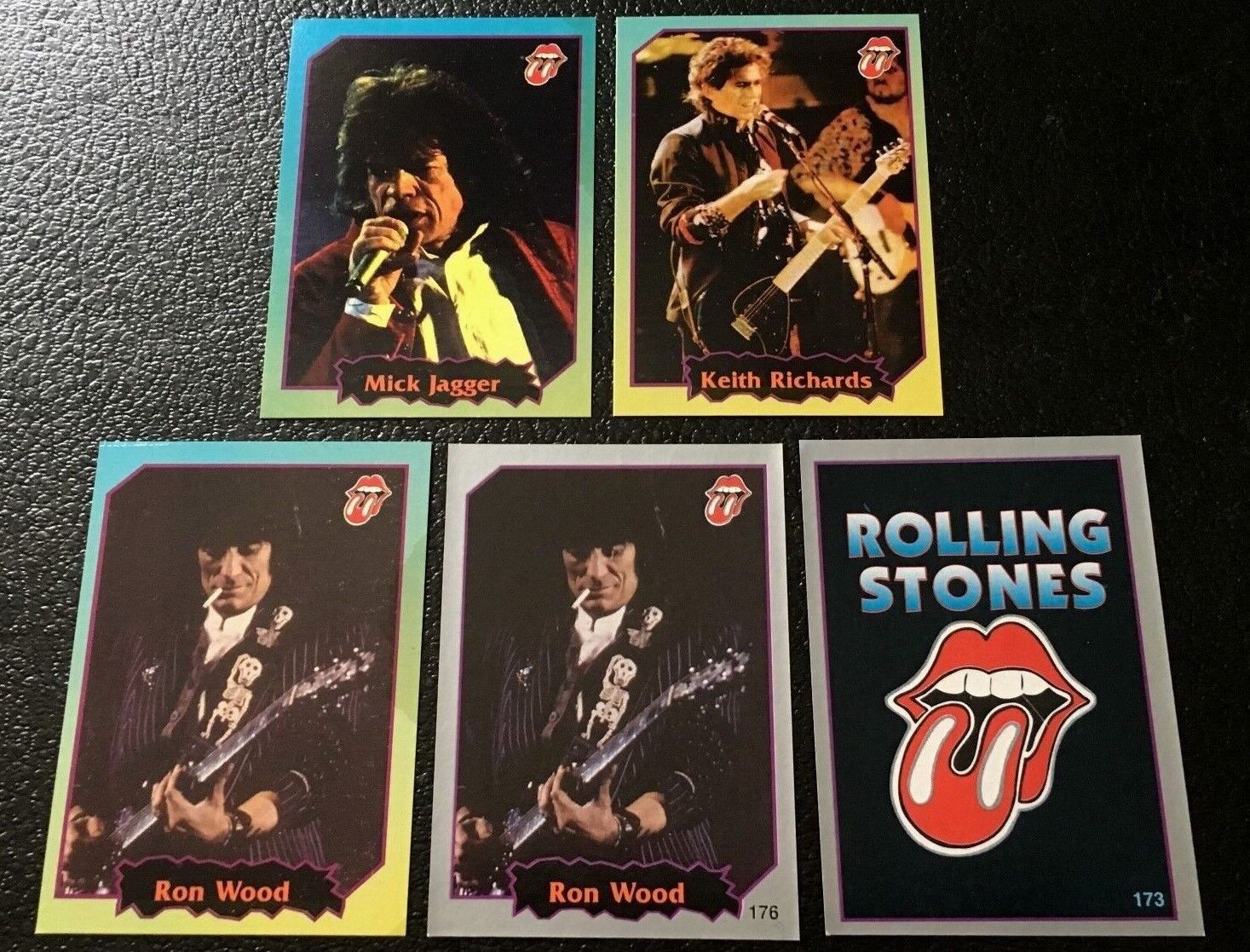 5 The Rolling Stones 1997 Argentina International Rock Cards Guitar Sticker Lot