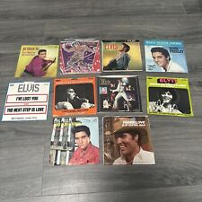 ELVIS PRESLEY: Large Lot of 10 , 50’s Thur 80’s , 45's w/ Picture Sleeves   VG++ picture