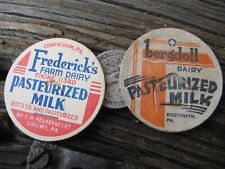 Frederick Bergdoll milk cap dairy top lid,Drums,Boothwyn Luzerne DelawareCounty picture