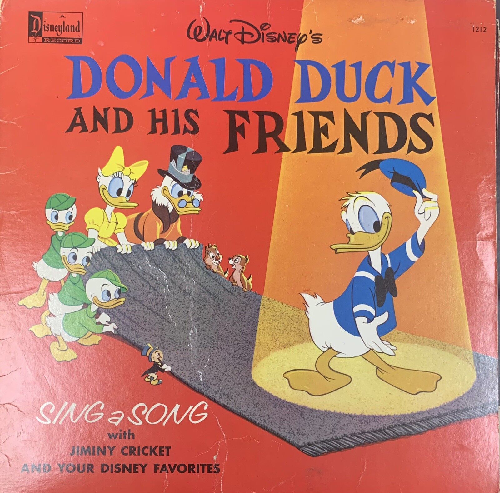 Donald Duck and His Friends Vinyl Walt Disney Record Vintage 1960 LP