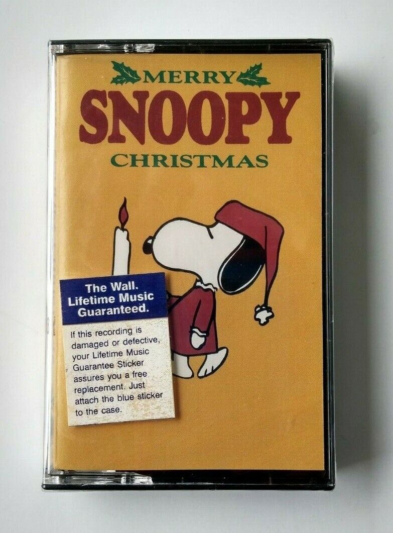 MERRY SNOOPY CHRISTMAS VINTAGE PEANUTS HOLIDAY CASSETTE TAPE - NEW - SEALED