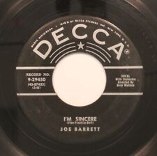 Joe Barrett - 45 - I'M Sincere / Why Did You Break My Heart On Decca picture