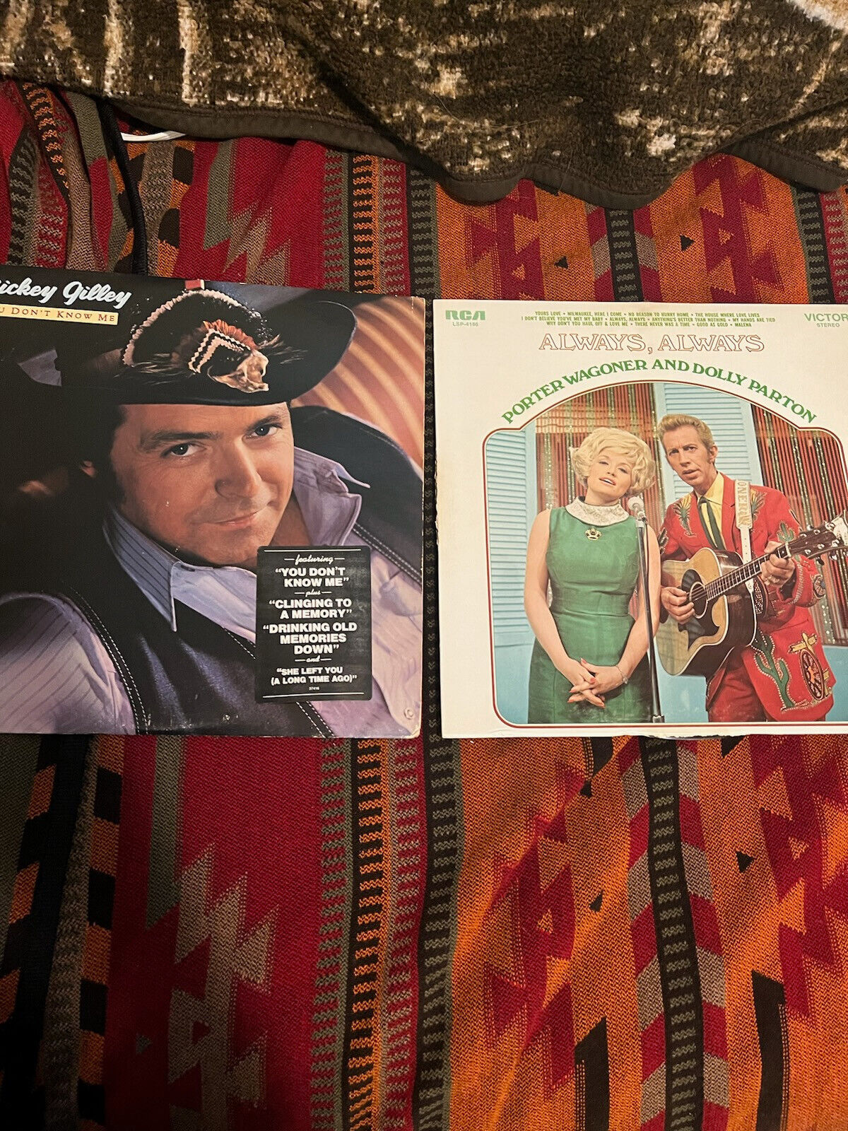 Porter Wagoner & Dolly Parton/Mickey Gilley Vinyl Record Lot