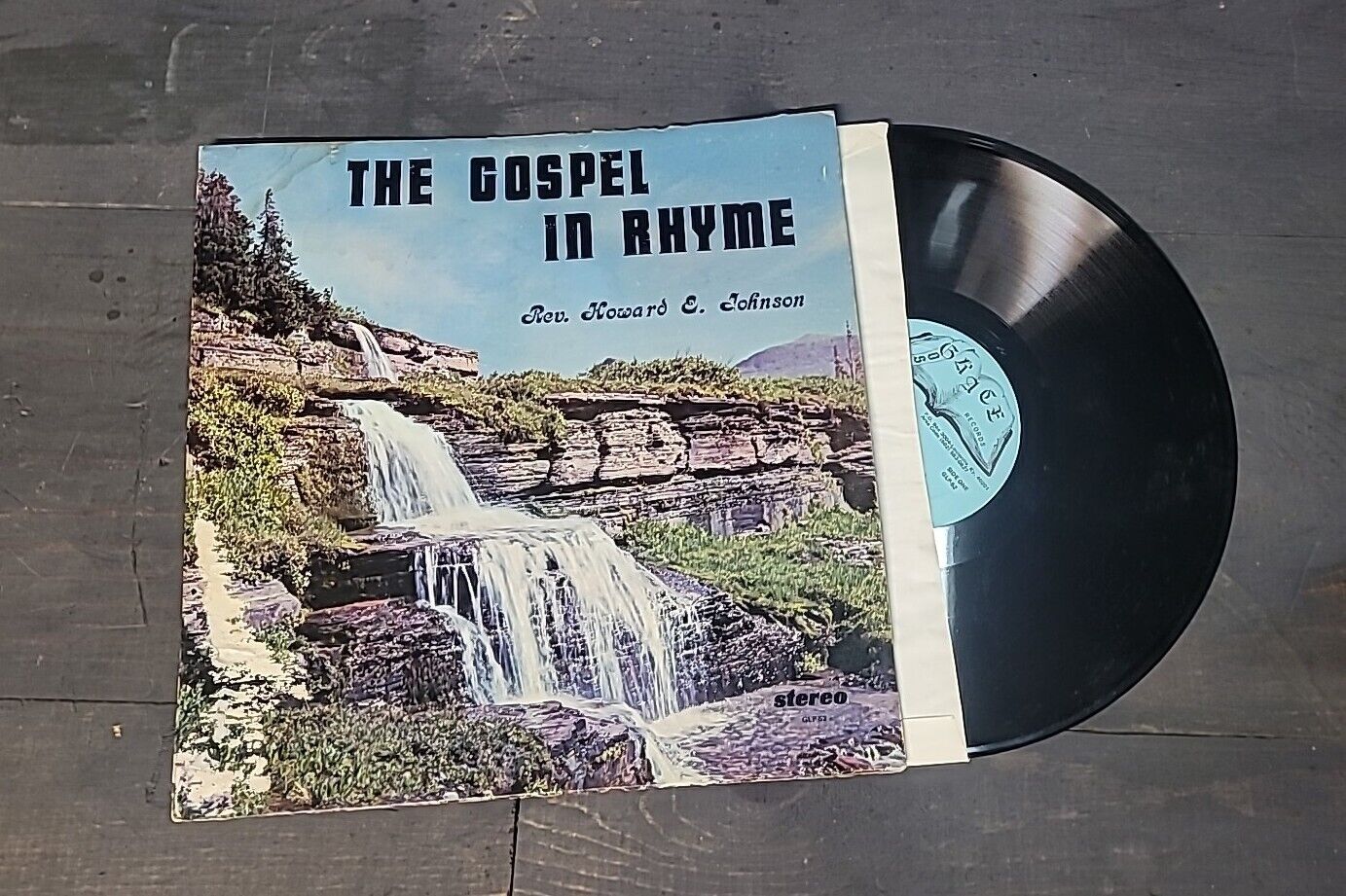 **Signed**Reverend Howard E.Johnson-The Gospel In Rhyme 33rpm Vinyl Record Auto