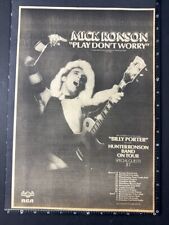 MICK RONSON - PLAY DON'T WORRY 15X11