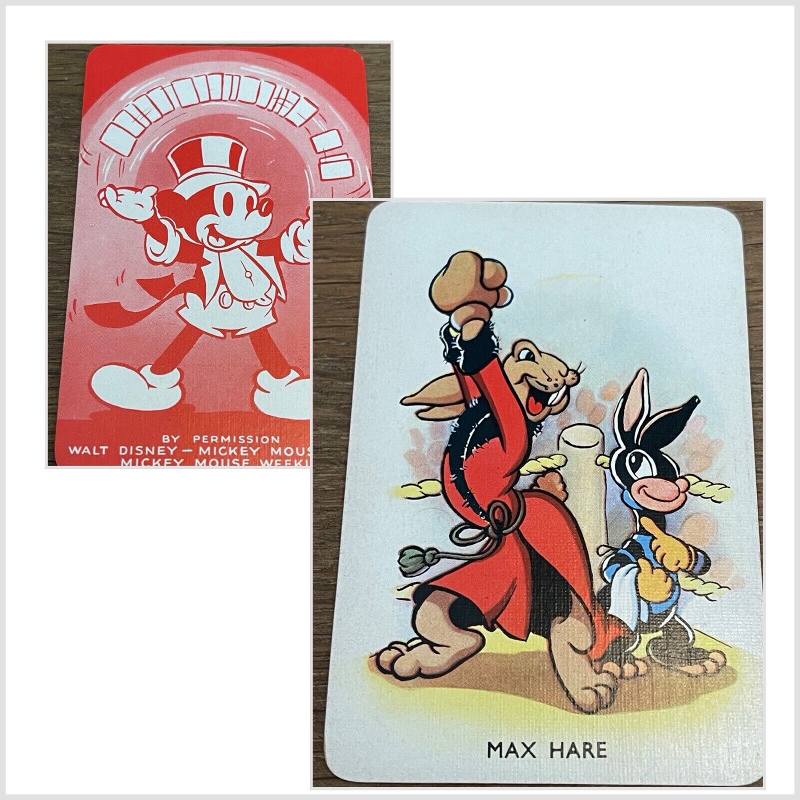 VINTAGE DISNEY 1938 CASTELL MAX HARE SHUFFLED SYMPHONIES CARD AMAZING