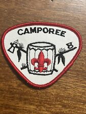 Camporee Drum Generic BSA Scouts Red White Activity Patch picture