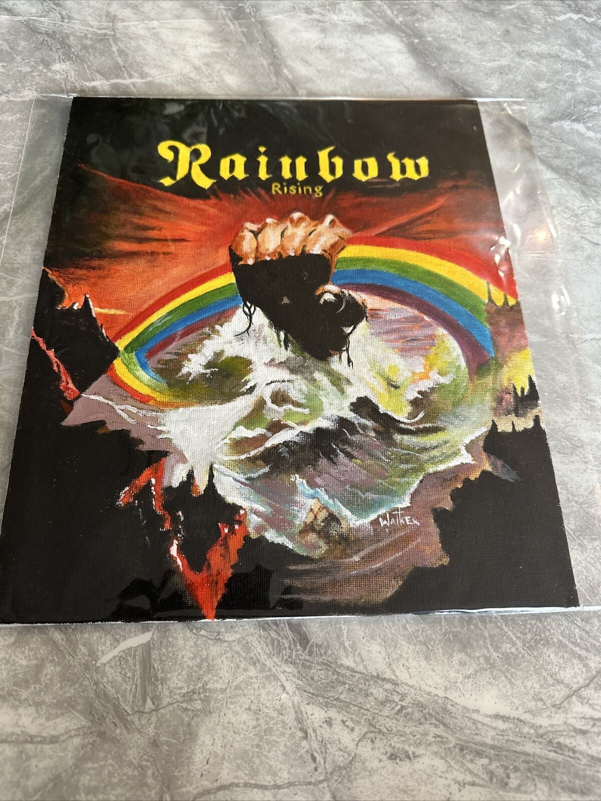 Rainbow Rising Artwork hand painted Ritchie Blackmores rainbow RISING artwork