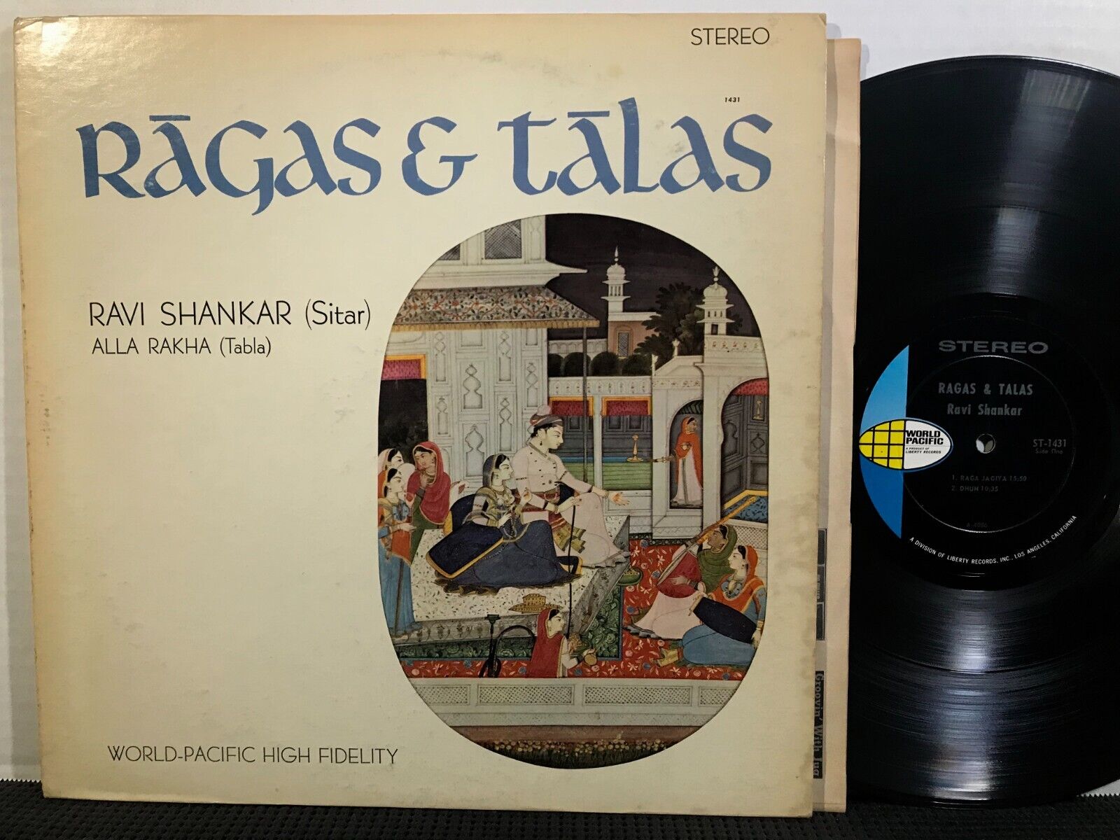 RAVI SHANKAR ALLA RAKHA Ragas & Talas LP WORLD PACIFIC ST 1541 STEREO DG 1964
