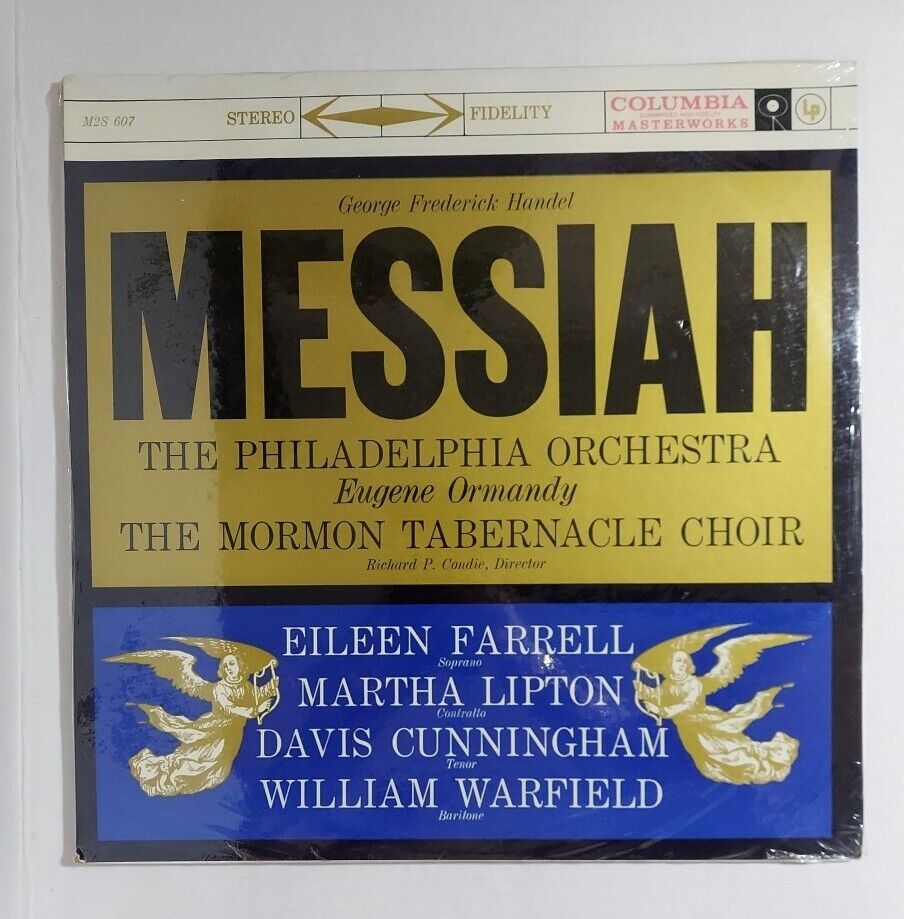 Vtg Handel's MESSIAH Philadelphia Orchestra Mormon Tabernacle Ormandy Vinyl 2-LP