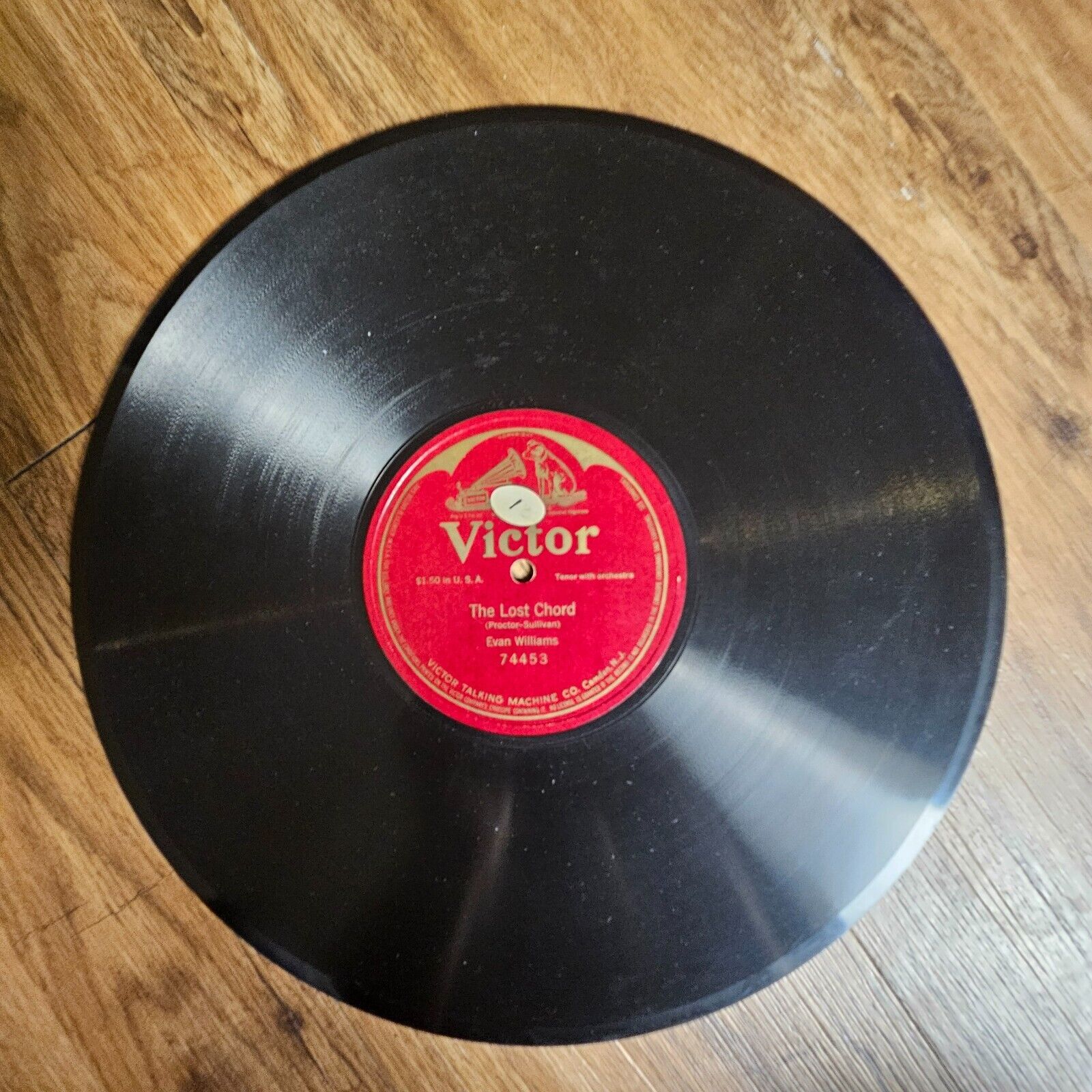 Evan Williams – The Lost Chord 1915 Victor 74453 78 RPM 12\