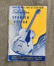 Vintage Sears SILVERTONE 'F' Hole Guitar Spanish Guitar Care Booklet Guarantee picture