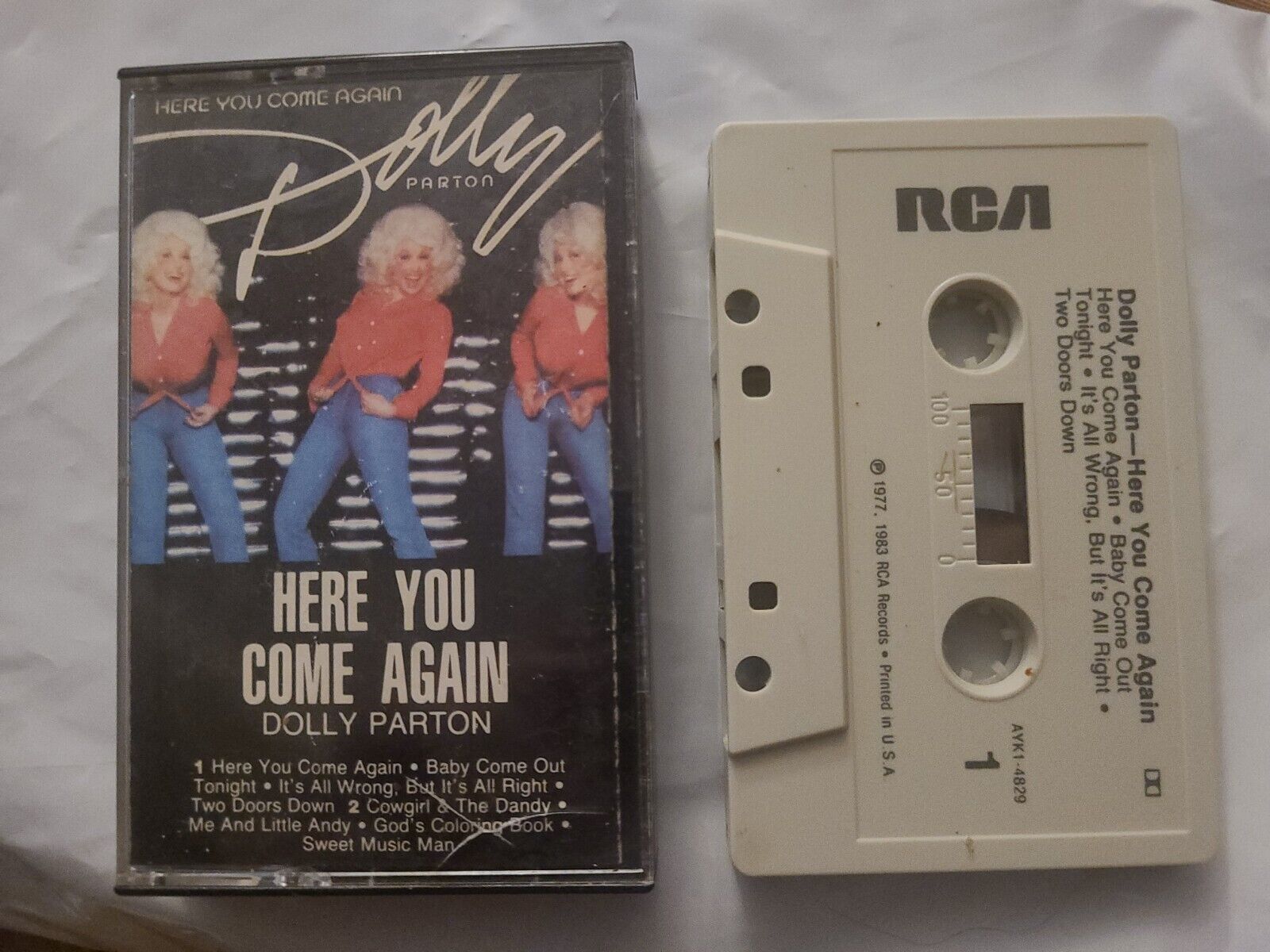 Pre-Owned vtg Dolly Parton - Here You Come Again (1977)  Cassette RCA Good