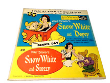 Vintage Walt Disney Snow White & Dopey and Sneezy 1952  Vinyl 45 Record picture