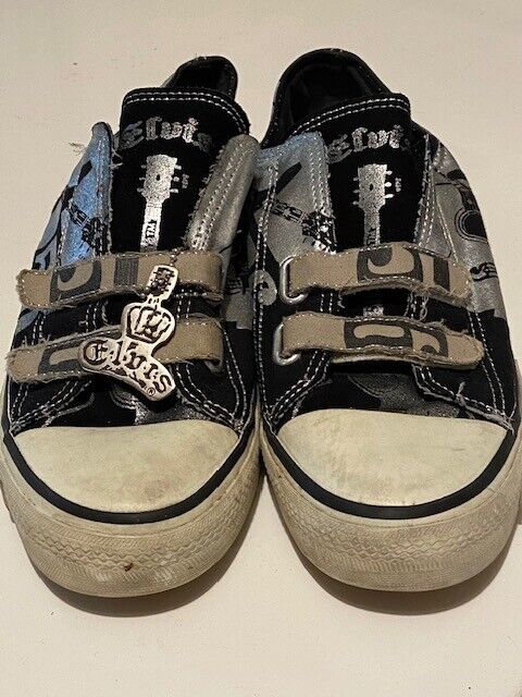 SUPER RARE: Elvis Canvas Shoes / Pumps / Trainers by ED HARDY *ELVIS 56 EX*