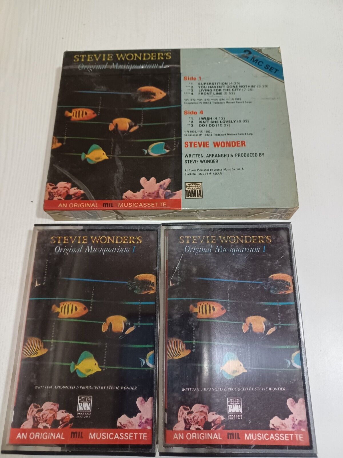 Stevie Wonder Original Musiquarium I RARE orig 2x Cassette tape INDIA indian