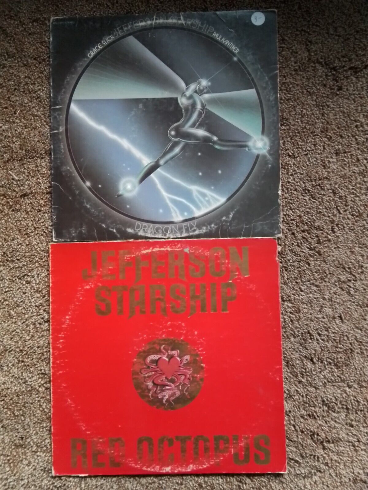 TWO VINTAGE JEFFERSON STARSHIP VINYL RECORD ALBUMS