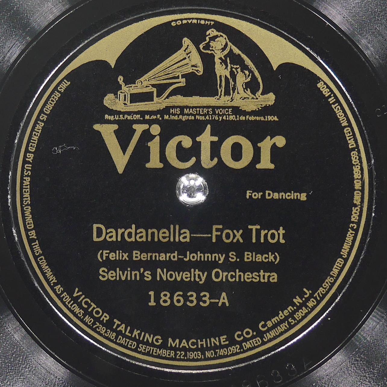 SELVIN\'S NOVELTY ORCHESTRA Dardanella / My Isle Of Golden Dreams VICTOR 18633 VG
