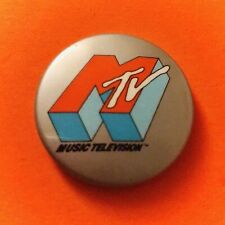 Vintage Authentic Original 1986  1.16” MTV Music Television pin pinback button picture