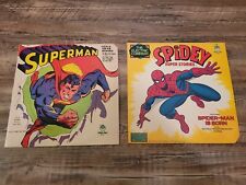  Peter Pan Records Records Bundle, Spiderman Super Stories / Superman Vinyl LP picture