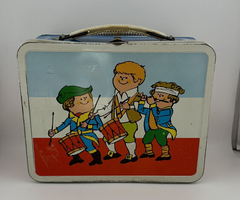 Ohio Art Drum And Fife Yankee Doodle Lunch Box Vintage 1974 