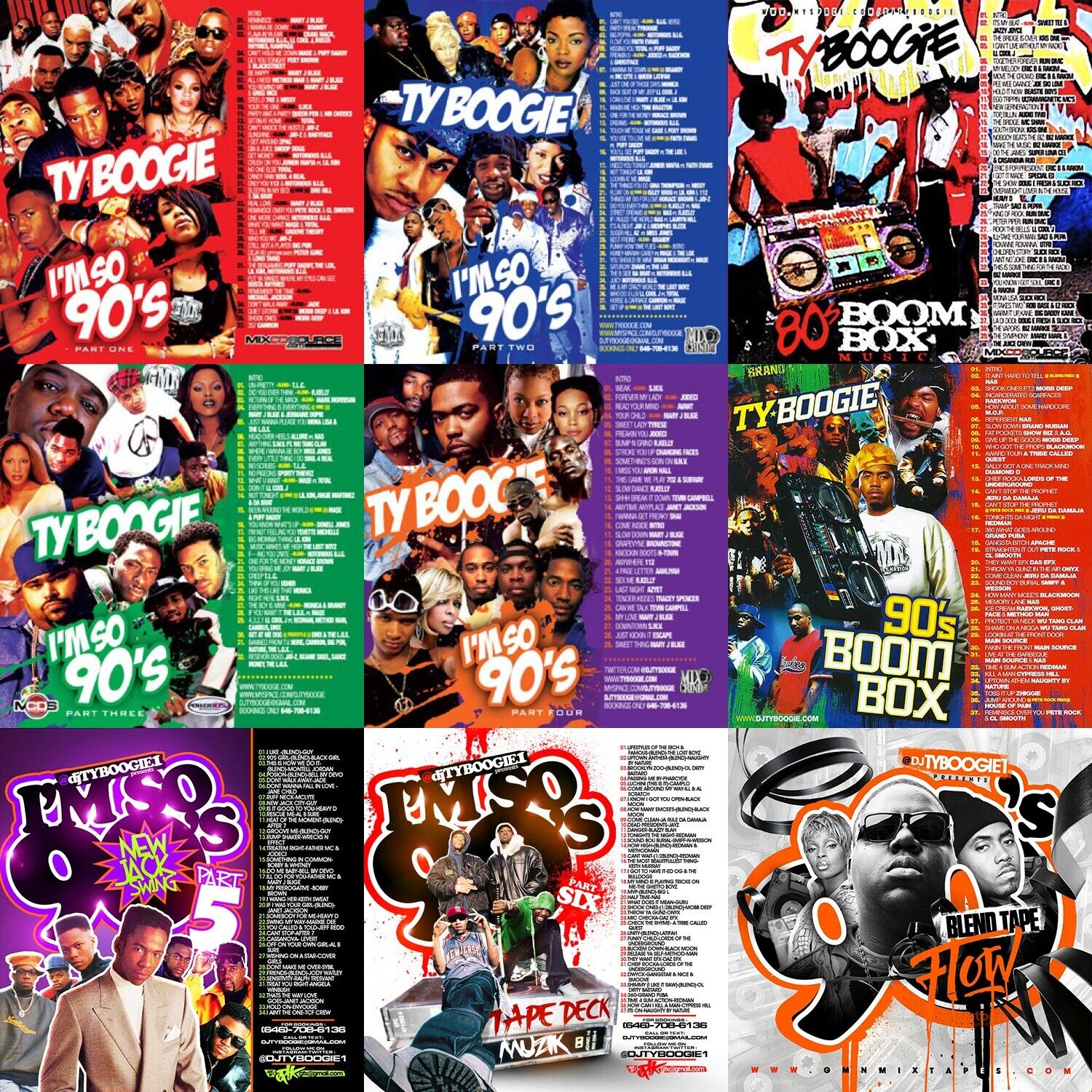 DJ Ty Boogie-I'm So 90's Parts 1-6 Promo Music on USB Flash Thumb Drive
