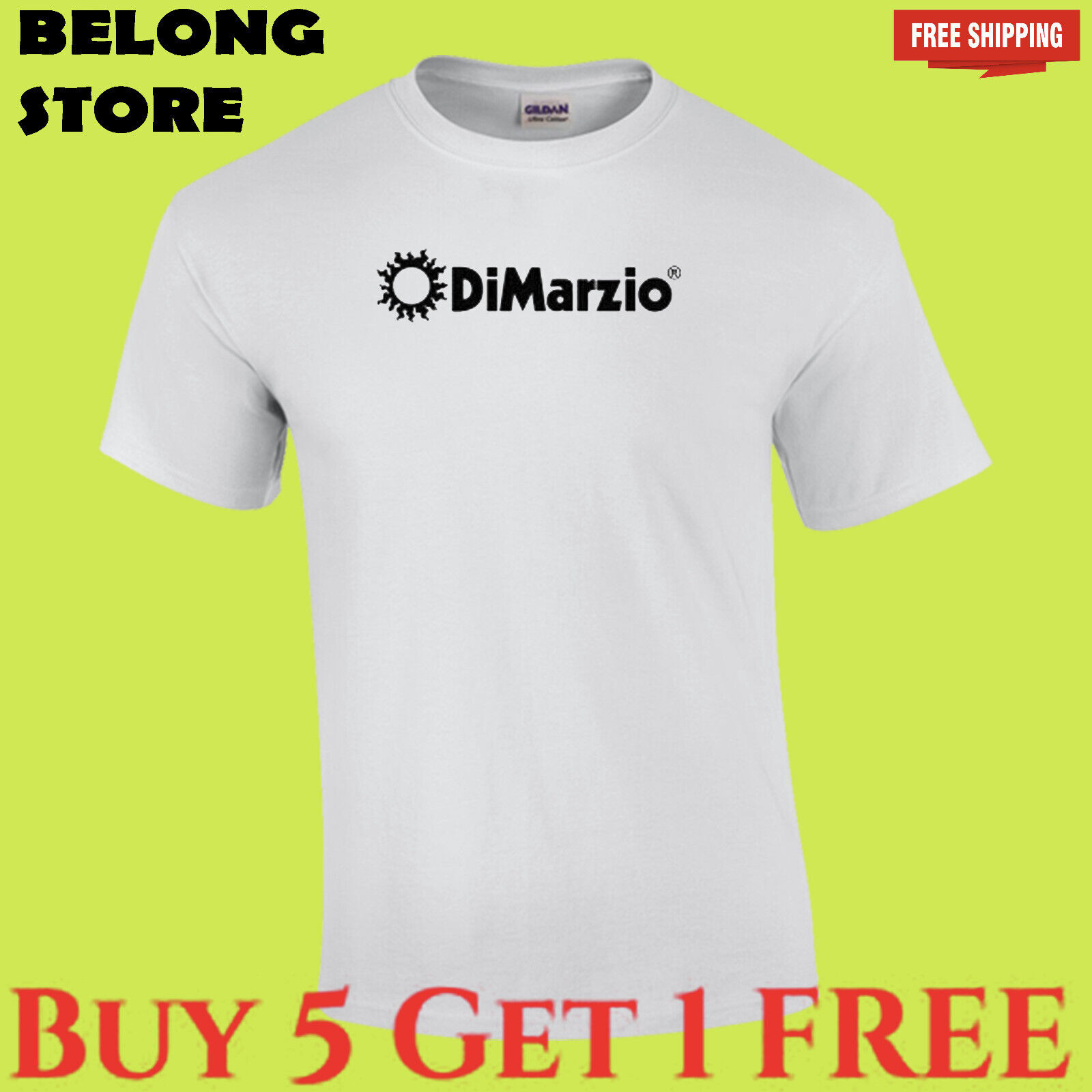 Dimarzio Guitar Logo Men's Tee T-Shirt Size S-5XL  New USA