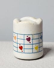 Vintage Music Staff Design West Germany Mini Porcelain Candle Holder Hearts picture