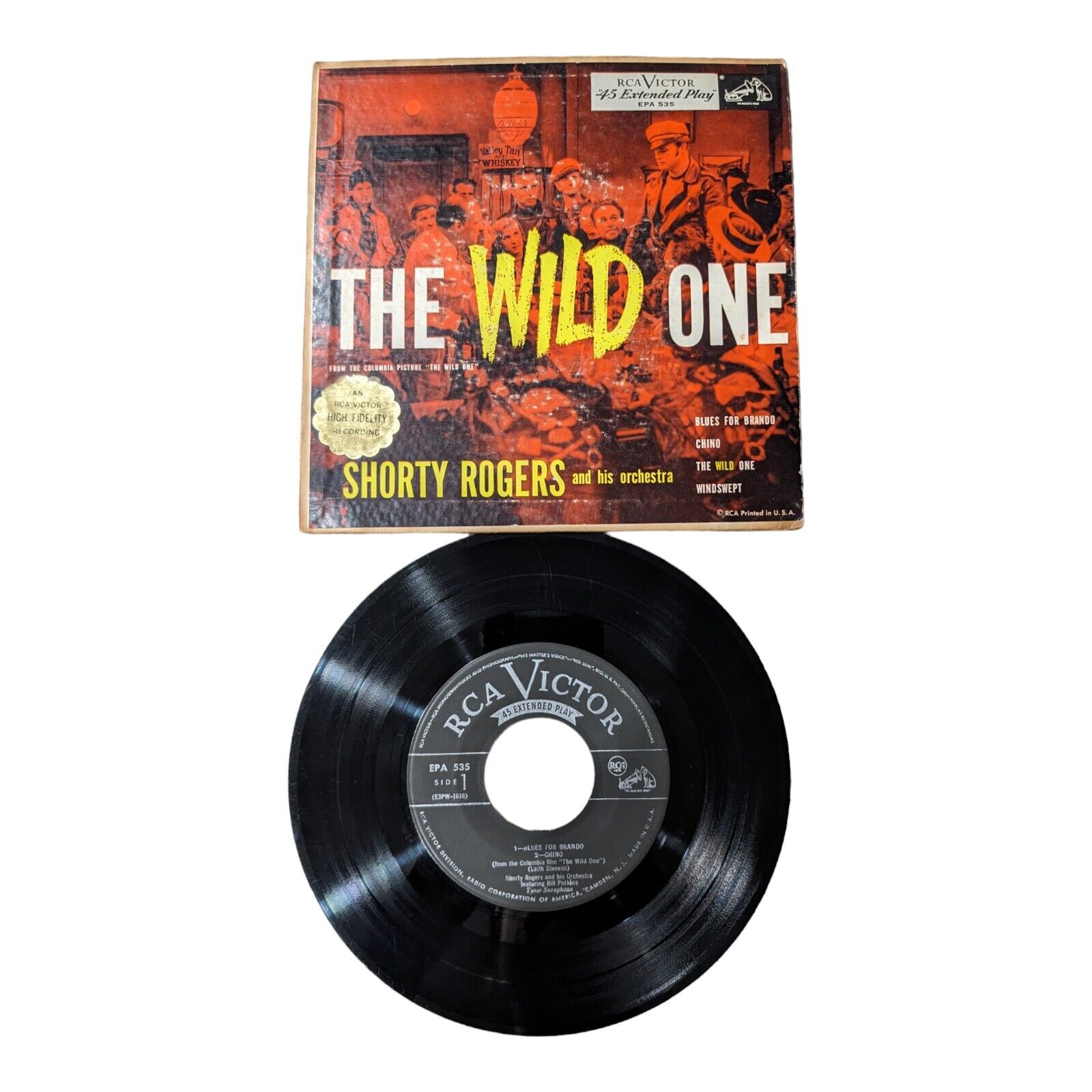 Shorty Rogers And His Orchestra jazz 45 EP The Wild One on RCA Victor