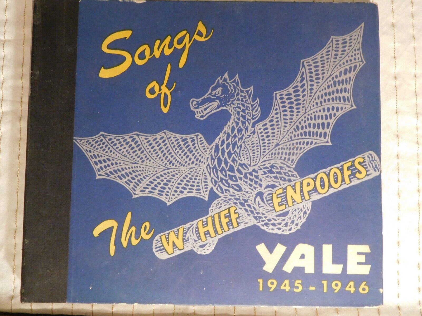 Yale Univ. Vintage 1945-46 Songs of the Whiffenpoofs 2 LP's ~ w/ Dragon Mascot