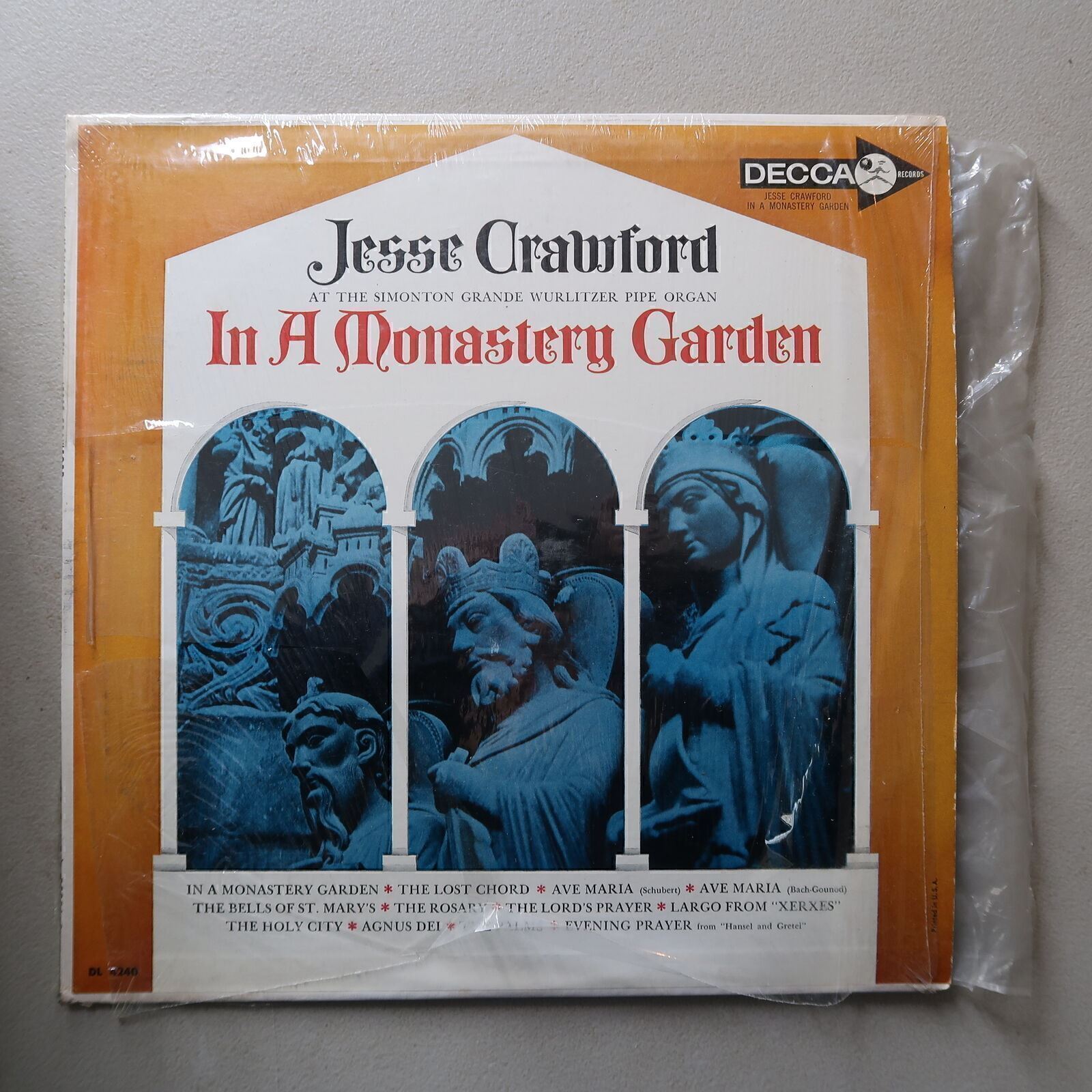 Jesse Crawford In a Monastery Garden Vinyl LP Decca Exc 66