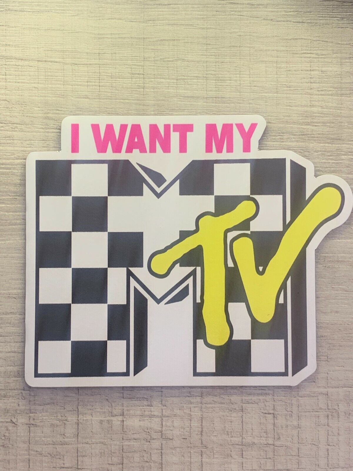  MTV Fridge - MAGNET - Vintage Music Television Logo Vinyl Locker Vehicle 