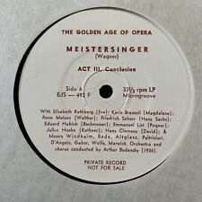 MEISTERSINGER EJS 492 THE GOLDEN AGE OF OPERA PRIVATE RARE VTG #32 picture