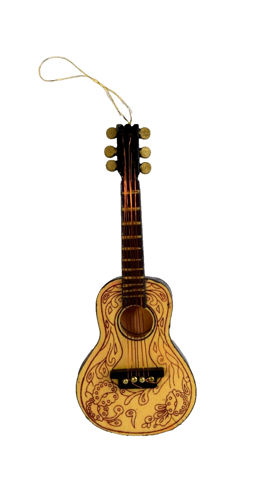 Miniature Guitar-Ukulele  Christmas Ornament Wood Music Instrument 5.5\