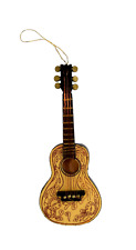 Miniature Guitar-Ukulele  Christmas Ornament Wood Music Instrument 5.5
