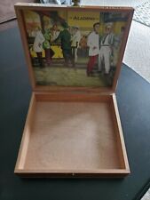Aladino Palmas JRE Empty Wooden Cigar Box w/ Clasp Crafts Storage Guitar Coins picture