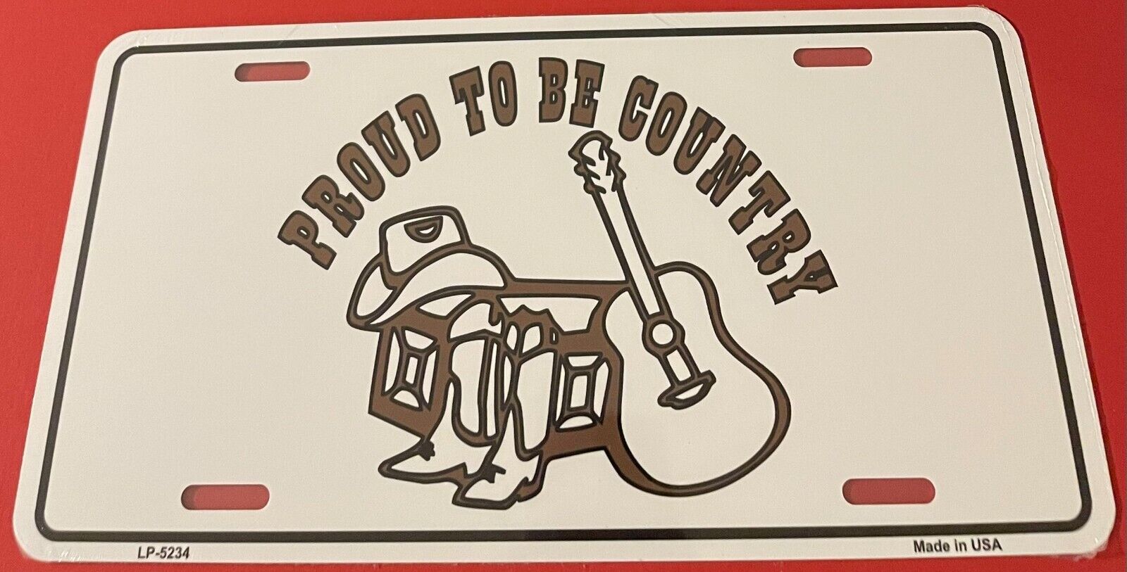 Proud To Be Country Booster License Plate Music Cowboy Boots Hate Guitar Nashvil