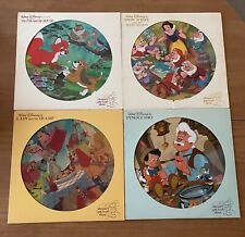 Lot Of 4Disney Vinyl Picture Discs Snow White Fox and the Hound Lady tramp Pinoc picture
