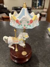 Vintage Porcelain Carousel Horse Music Box “Carousel Collection” Original -Works picture