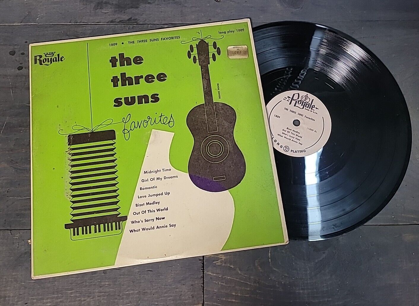 *Rare**Royale- The Three Suns Favorites- Long Play 1809 10 Inch Vintage Vinyl 