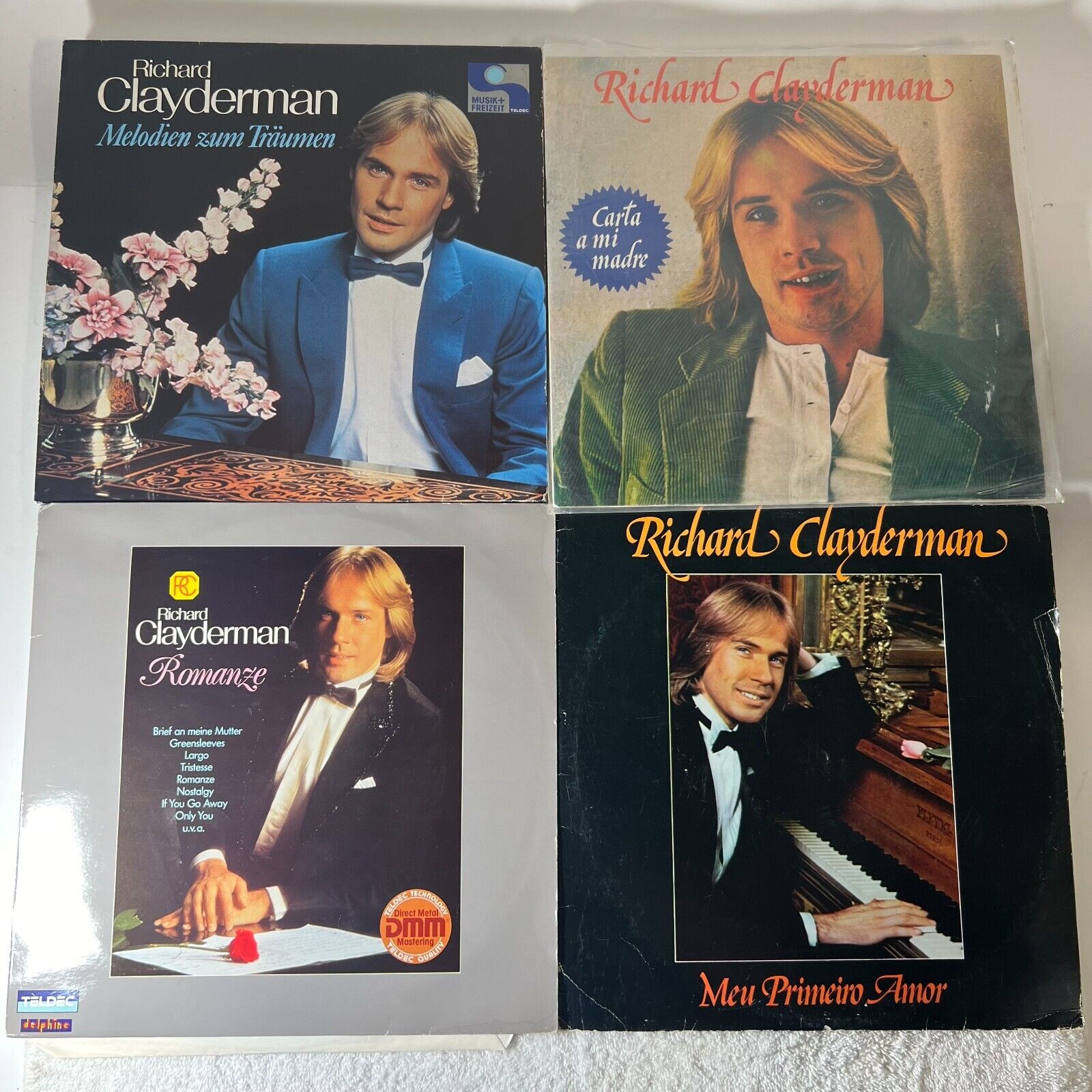 Lot of 6 Vintage Richard Clayderman Record Album Collection French Pianist Vinyl